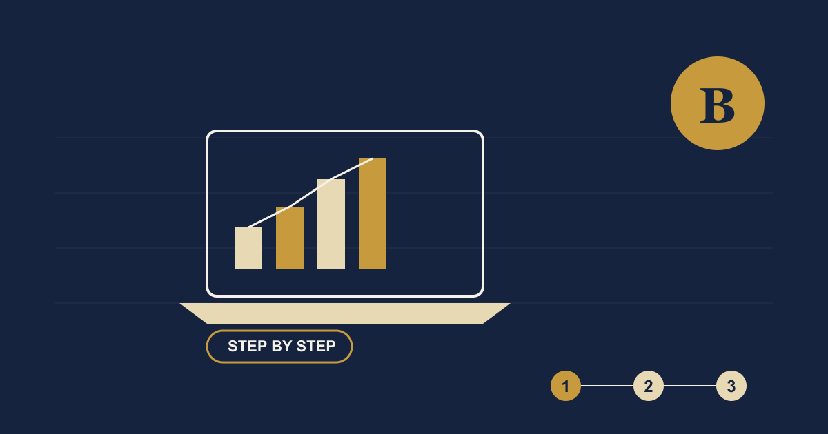 A step-by-step illustration of opening an account and buying Bitcoin with AUD on a laptop